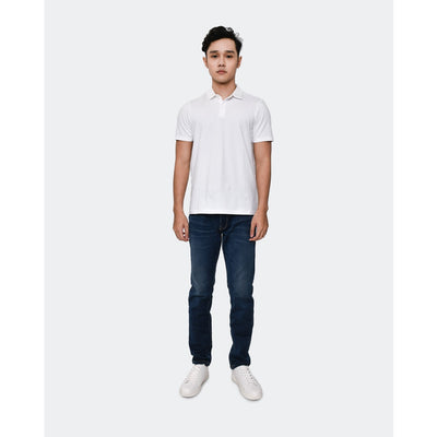 Manzone Polo Shirt Lengan Pendek Pria Slim Fit Days - White