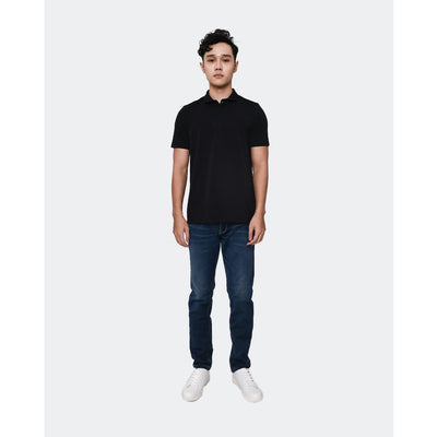 Manzone Polo Shirt Lengan Pendek Pria Slim Fit Days - Black