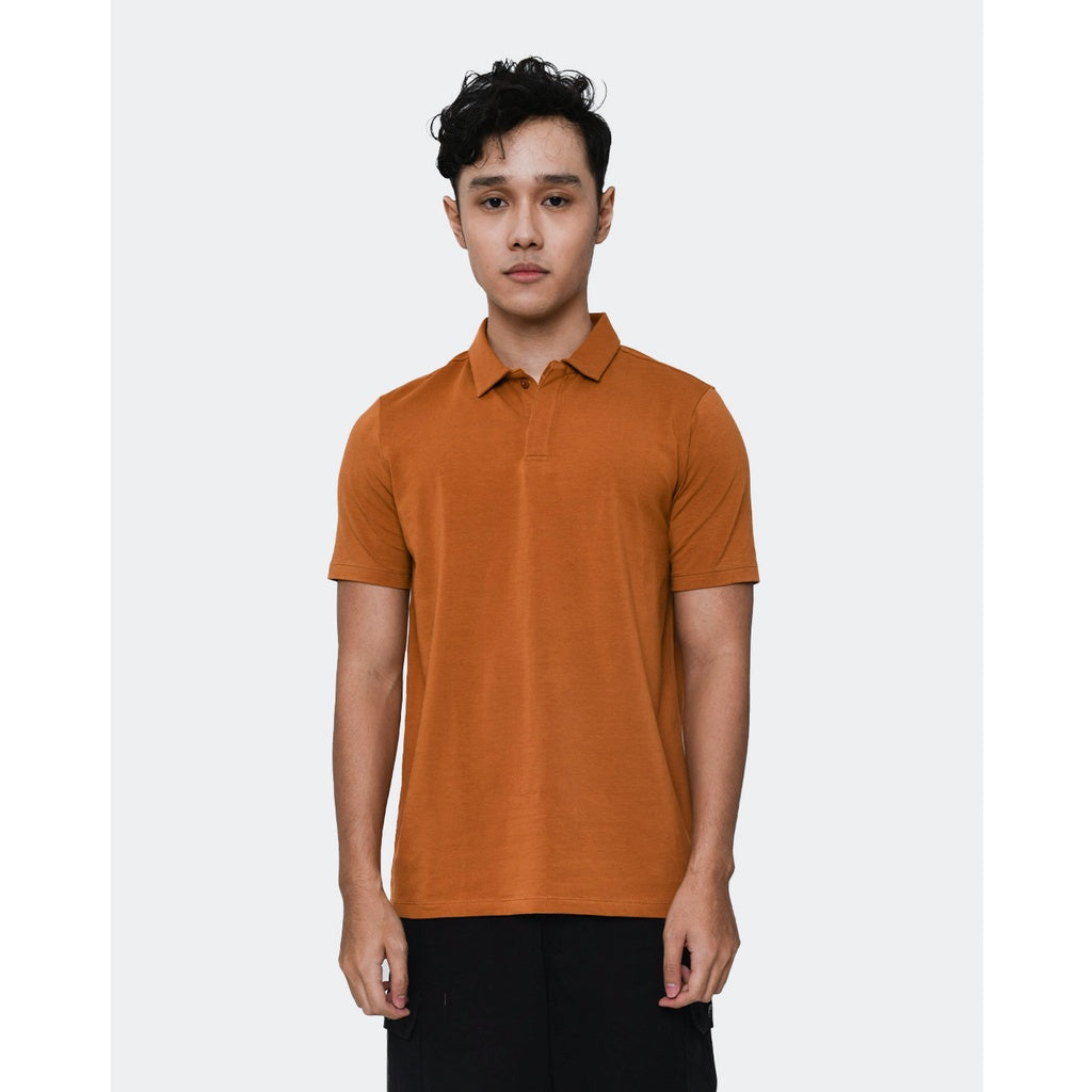 Manzone Polo Shirt Lengan Pendek Pria Slim Fit Days - Mustard