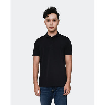 Manzone Polo Shirt Lengan Pendek Pria Slim Fit Days - Black