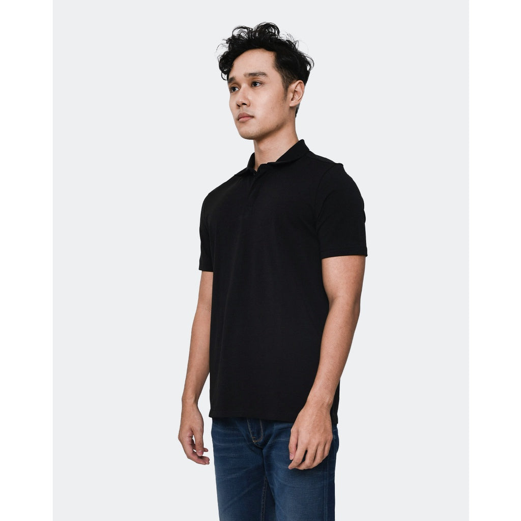 Manzone Polo Shirt Lengan Pendek Pria Slim Fit Days - Black