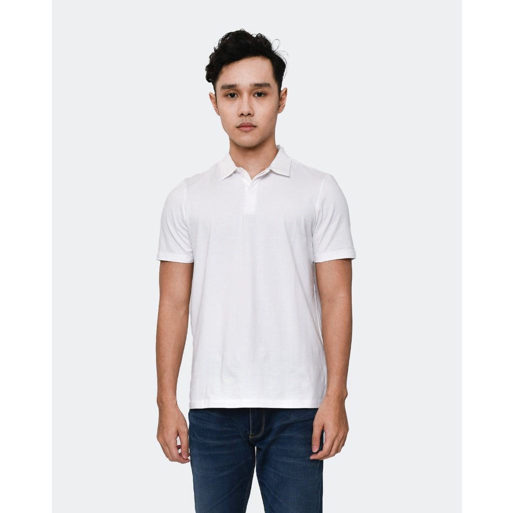 Manzone Polo Shirt Lengan Pendek Pria Slim Fit Days - White