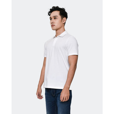 Manzone Polo Shirt Lengan Pendek Pria Slim Fit Days - White