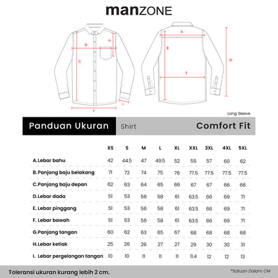 MANZONE - Kemeja Batik Lengan Panjang Pria Giandra Comfort Fit - Green