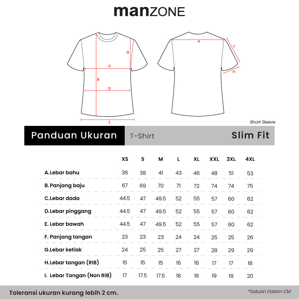 MANZONE - Kaos Lengan Pendek Pria Id Spirit Slim Fit - Black