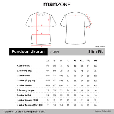 MANZONE - Kaos Lengan Pendek Pria Id Spirit Slim Fit - Black