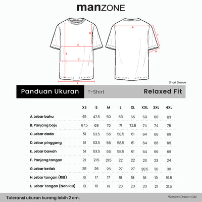 MANZONE - Kaos Lengan Pendek Pria Id Dimas Relaxed Fit - Red