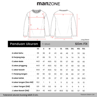 Manzone Kaos Lengan Panjang Pria Drew 02 -  Maroon