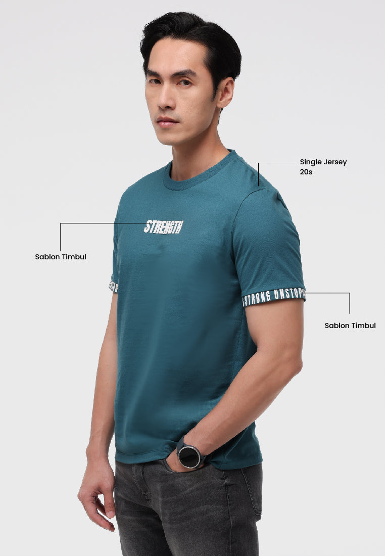 Manzone Kaos Lengan Pendek Pria Slim Fit Killa 02 - Blue