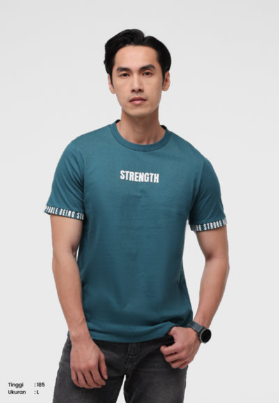 Manzone Kaos Lengan Pendek Pria Slim Fit Killa 02 - Blue