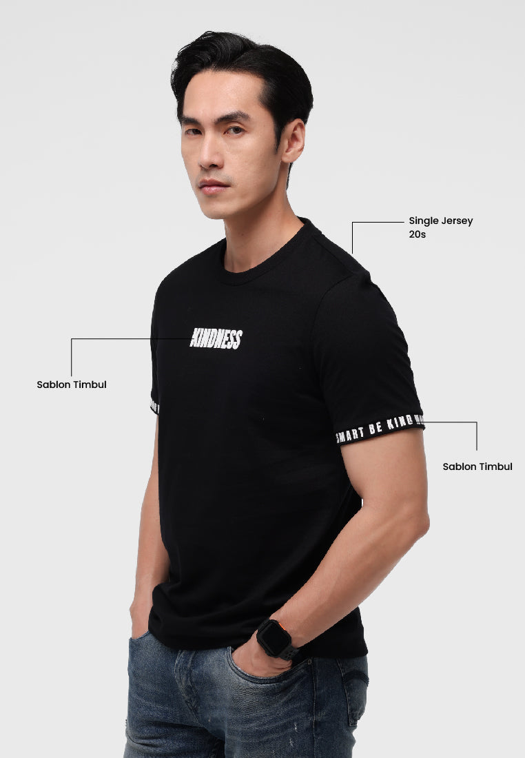 Manzone Kaos Lengan Pendek Pria Slim Fit Killa 01 - Black