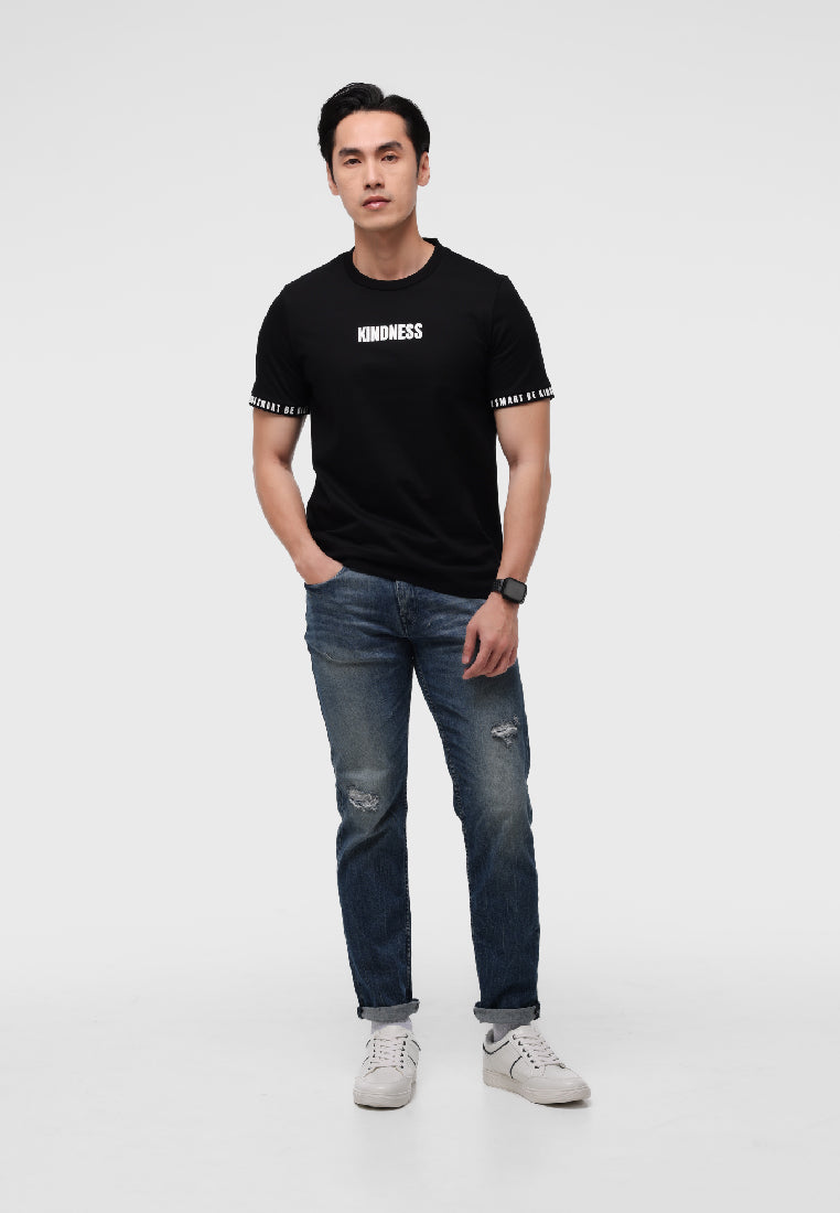 Manzone Kaos Lengan Pendek Pria Slim Fit Killa 01 - Black