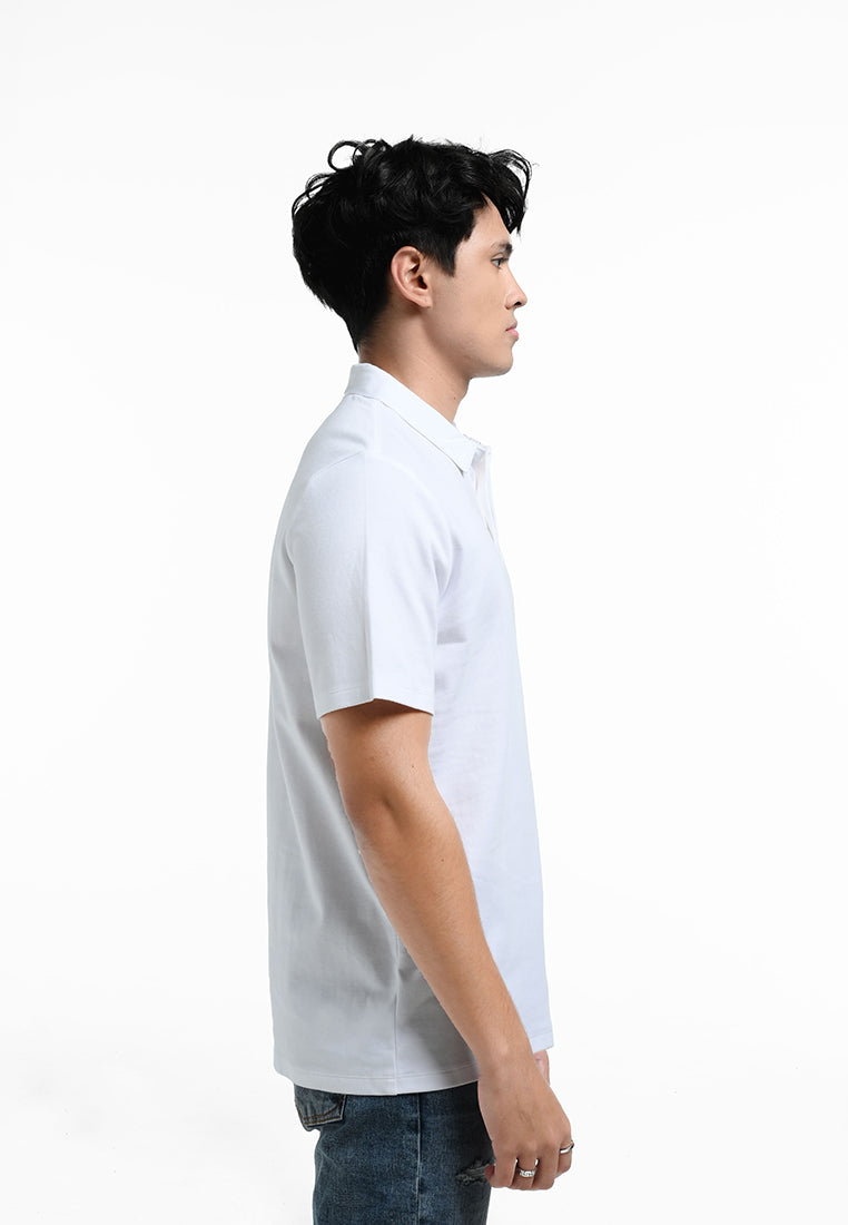 Manzone Kaos Polo Lengan Pendek Pria ZBL-BRADY 01-White