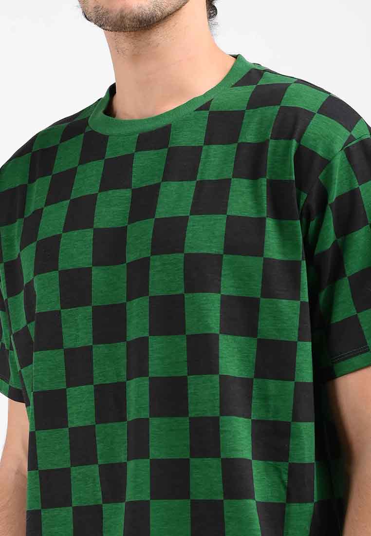 Manzone Kaos Lengan Pendek Pria BEN 05 - BLACK GREEN