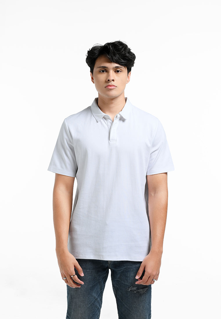 Manzone Kaos Polo Lengan Pendek Pria ZBL-BRADY 01-White