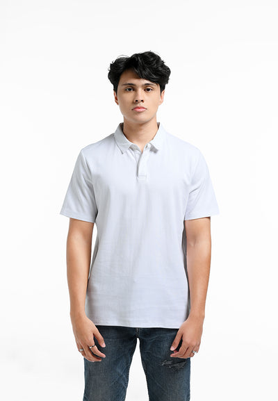 Manzone Kaos Polo Lengan Pendek Pria ZBL-BRADY 01-White