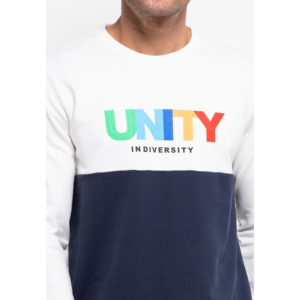 MANZONE Sweater Pria Slim Fit Unity-White