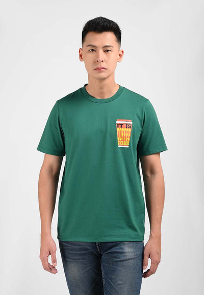 Manzone Kaos Lengan Pendek Pria  ALPHABED - GREEN