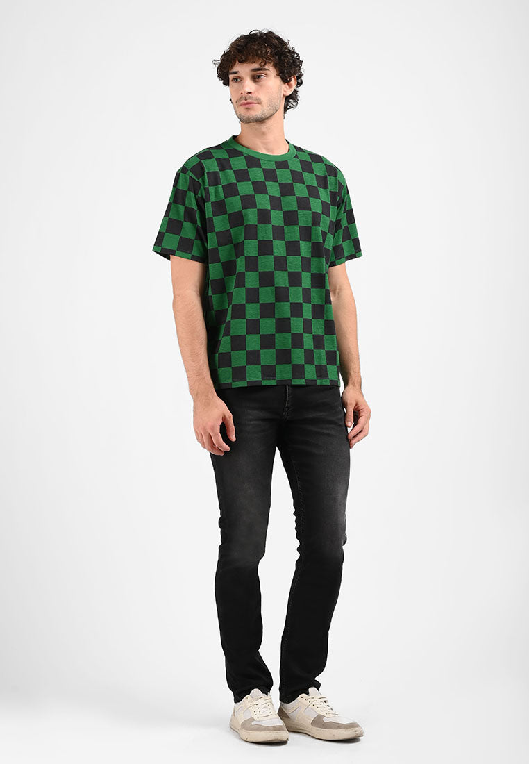 Manzone Kaos Lengan Pendek Pria BEN 05 - BLACK GREEN