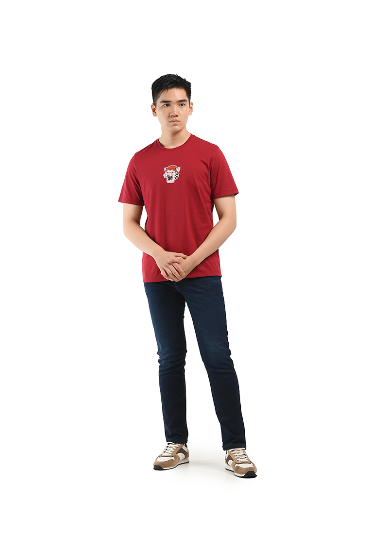 MANZONE Kaos Pria Lengan Pendek MZT-ROAR - MAROON