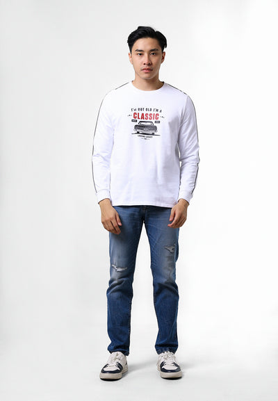 MANZONE Sweater Pria MZY-NORAN - WHITE