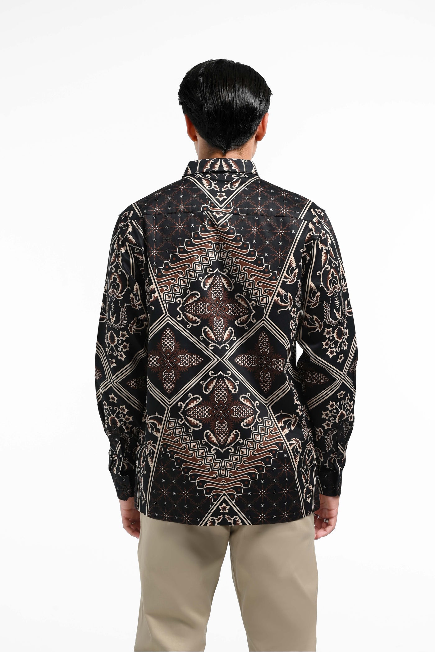 MANZONE Kemeja Batik Lengan Panjang  Pria ZRB-DARSOPARNA-DBR - DK BROWN