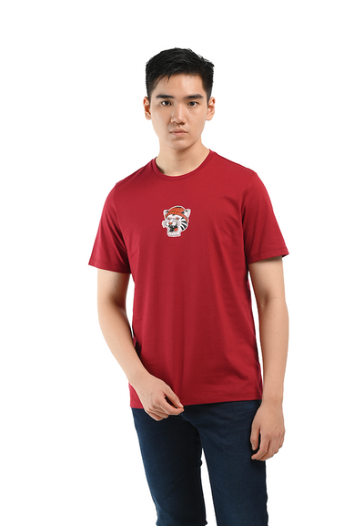 MANZONE Kaos Pria Lengan Pendek MZT-ROAR - MAROON