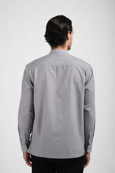 MANZONE  Kemeja Lengan Panjang Pria RUMI-GREY