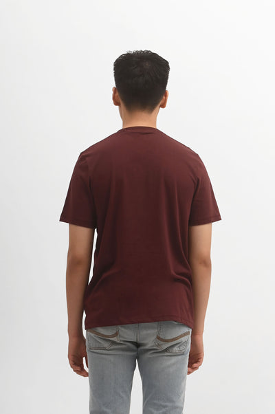 MANZONE Kaos Pria Lengan Pendek MZT-MOMENTS-MA - MAROON