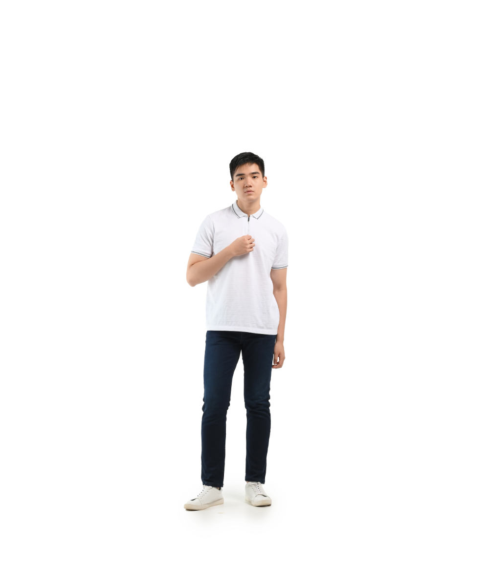 MANZONE Kaos Polo Shirt Pria LANZO - WHITE