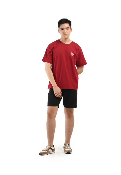 MANZONE Kaos Pria Lengan Pendek MZT-BLANC - MAROON