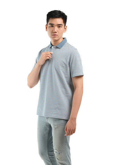 MANZONE Poloshirt Pria Lengan Pendek  FINNLEY-BL - BLUE