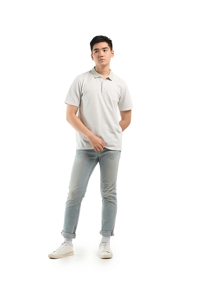 MANZONE Poloshirt Pria Lengan Pendek  FINNLEY-GR - GREY