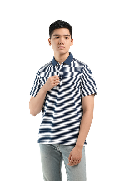 MANZONE Poloshirt Pria Lengan Pendek  FINNLEY-NA - NAVY