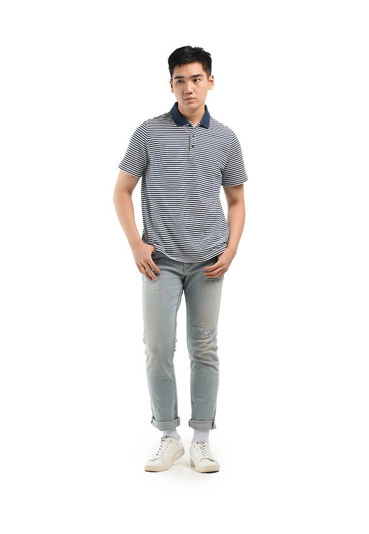 MANZONE Poloshirt Pria Lengan Pendek  FINNLEY-NA - NAVY