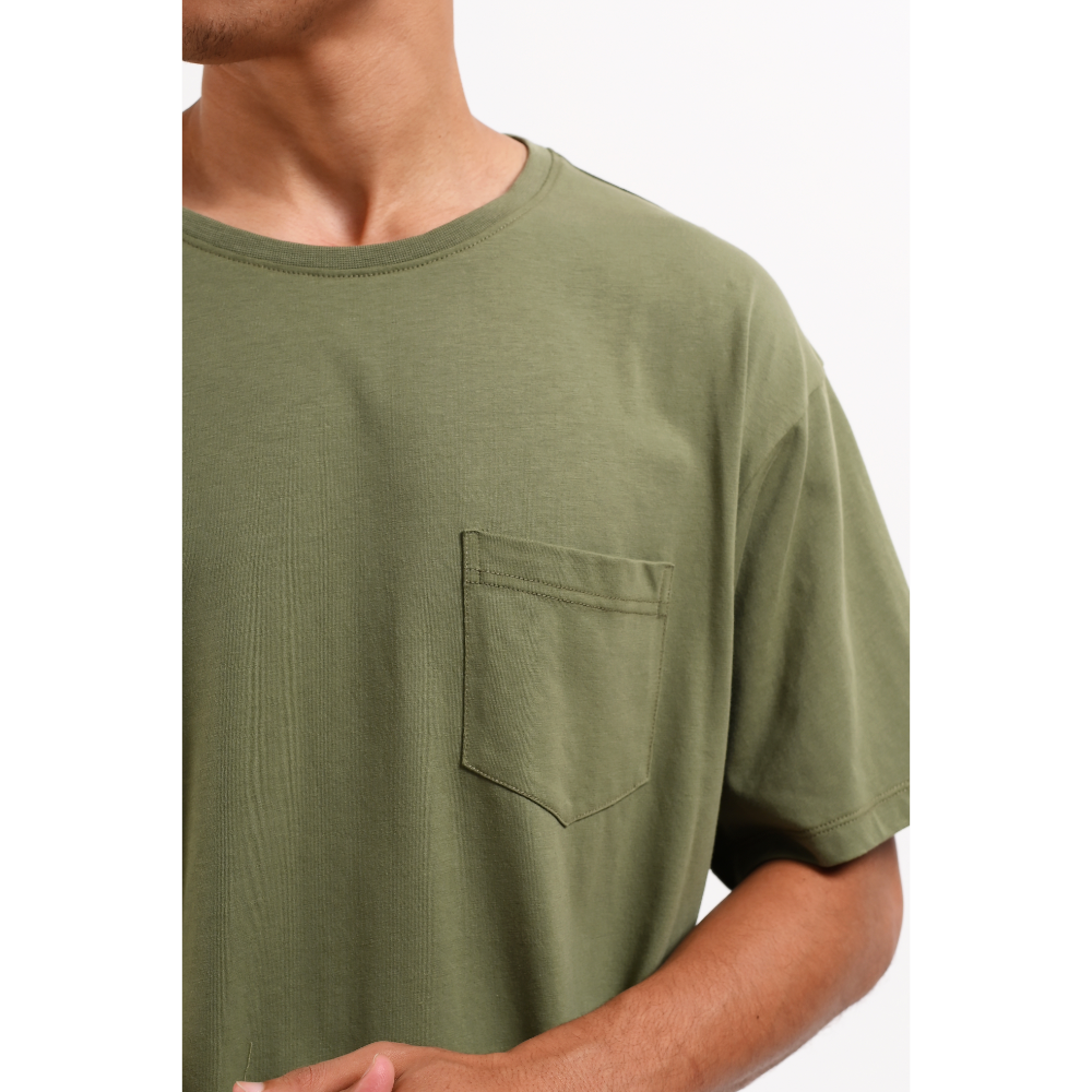 MANZONE Kaos Pria Lengan Pendek LARIO - OLIVE