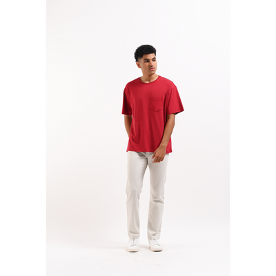 MANZONE Kaos Pria Lengan Pendek LARIO - RED