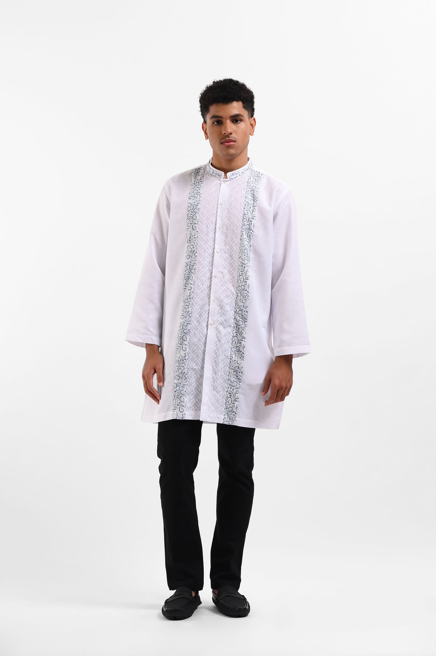 MANZONE Gamis Pria Lengan Panjang  GHIBRAN - WHITE