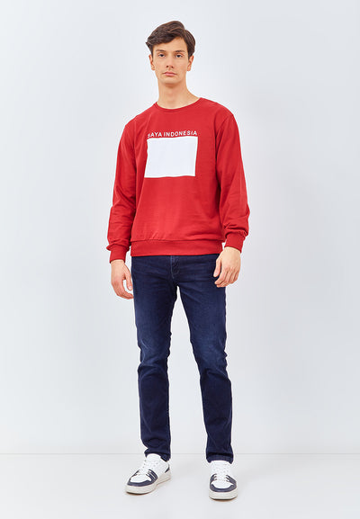 Manzone X Shopee Sweater ID-MERAH-Red