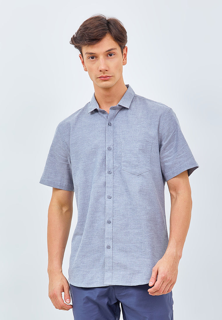 MANZONE Kemeja Lengan Pendek Pria BZC-MIKAIL-GR - GREY – Manzone Store