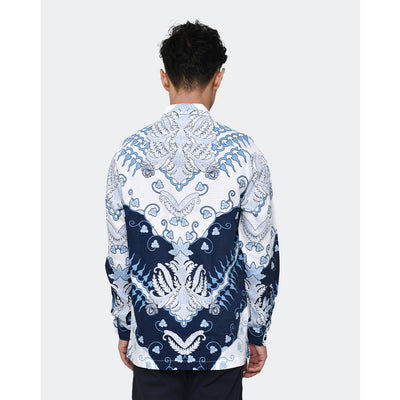 MANZONE Kemeja Batik Lengan Panjang BALAPATIH - LIGHT BLUE