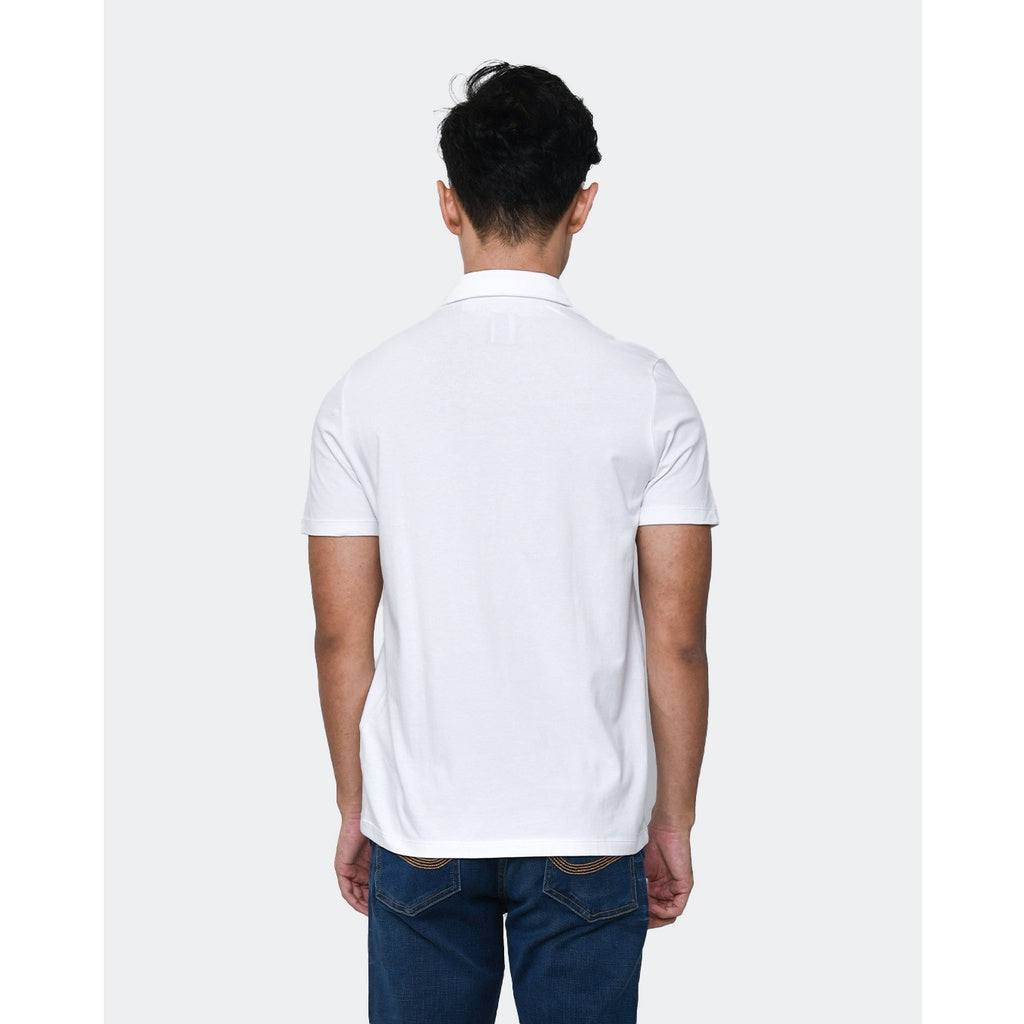 MANZONE Polo Shirt Pria  Lengan Pendek - DAYS - WHITE