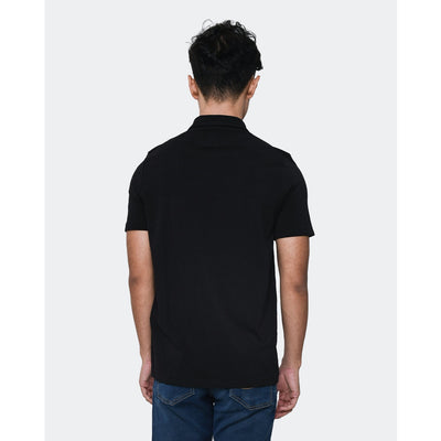 MANZONE Polo Shirt Pria Lengan Pendek - DAYS - BLACK