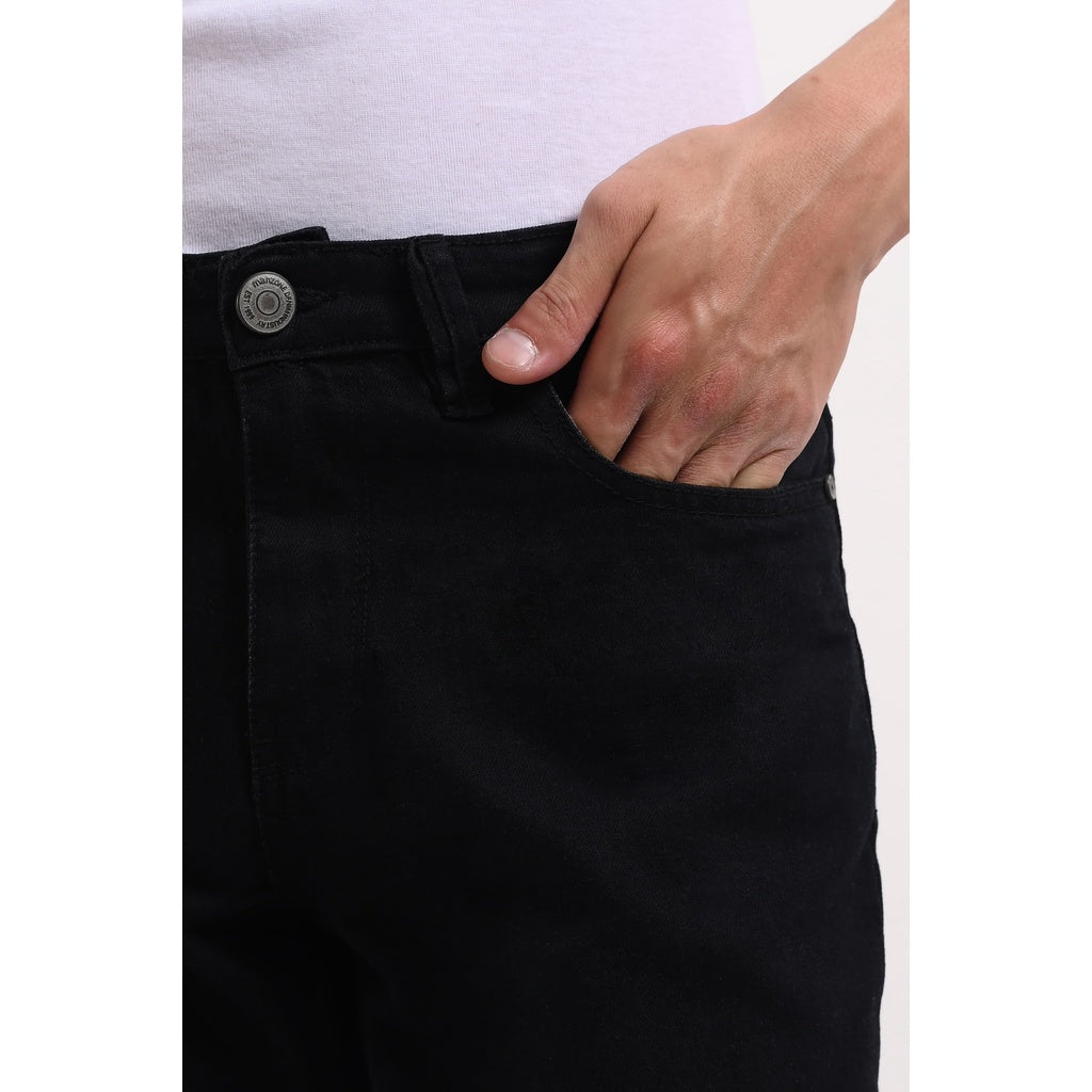 MANZONE Celana Panjang Pria Denim LOGAN 1 - BLACK